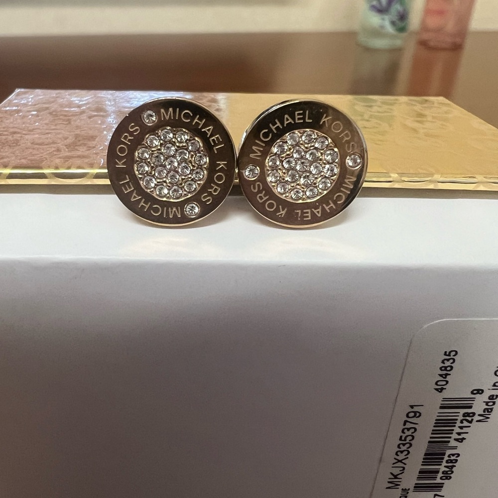 Michael Kors Gold and Silver Stud Earrings